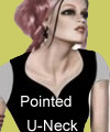 pointed u neck